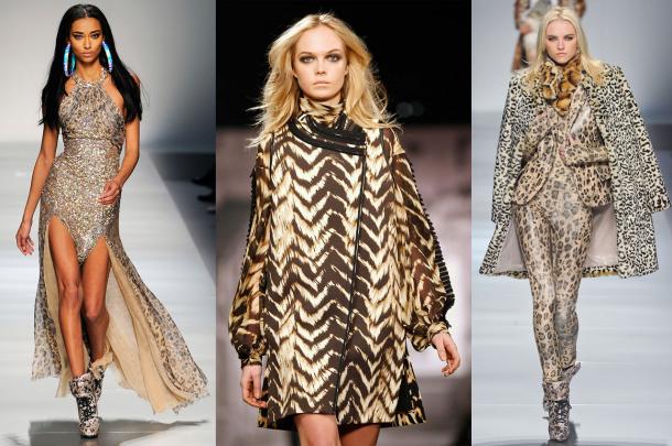 Animal print dresses by Blumarine and Roberto Cavalli