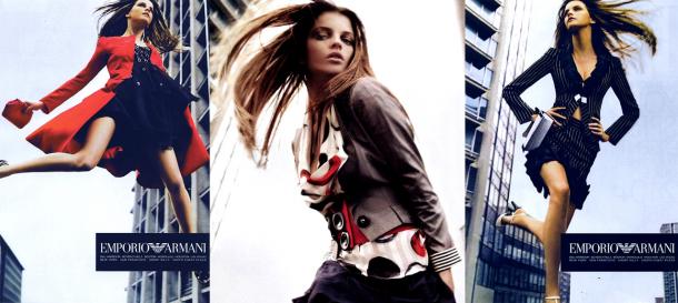 Model Jeisa Chiminazzo with clothes from the Emporio Armani's Spring Summer 2007 line; © Armani; photos by Craig McDean Emporio Armani's Spring Summer 2007 collection