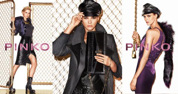 Carmen Kass tries on some transgression for the FW 2011 campaign. © Pinko; photos by Maciek Kobielski. Pinko Fall Winter 2011 modeled by Carmen Kass