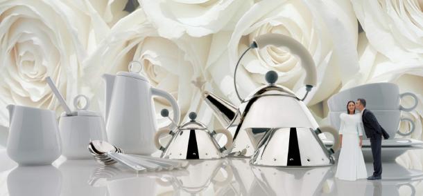 Alessi products have been so popular as wedding gifts that the company has started its own bridal registry service. © Alessi Alessi bridal registry service