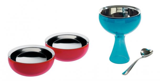 Love dessert (left) and icecream (right) bowls, designed by Miriam Mirri during a metaproject started in the early 1990s Alessi Love desserts and icecream bowls