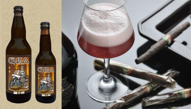An emerging trend in Italy is to match cigars with beer. © Birrificio Lambrate and Manifatture Sigaro Toscano Italian cigars paired with beer