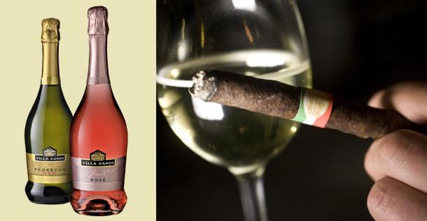 Italian cigars paired with sparkling wines