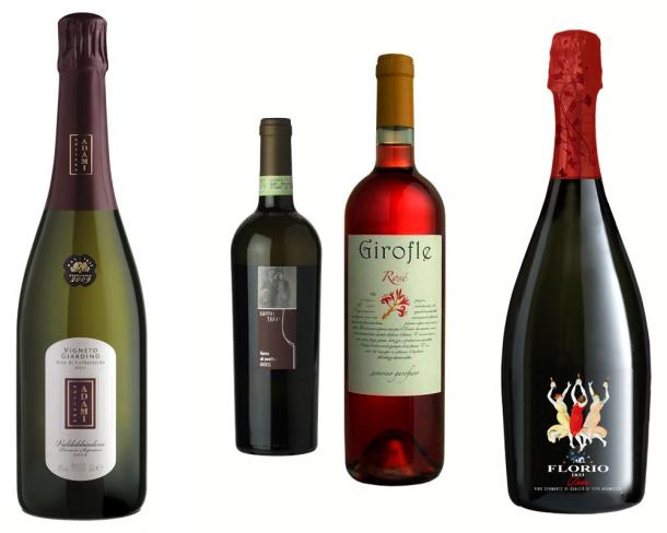 From left to right: Valdobbiadene DOCG Prosecco Superiore Rive di Colbertaldo A selection of four great Italian spring wines