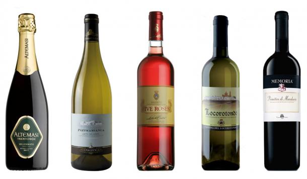 Italian wines for wedding menu: appetizers and pasta courses