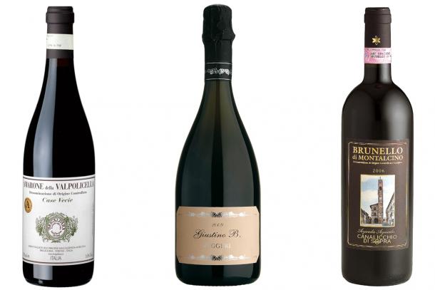 From left to right: Amarone della Valpolicella DOC Italian wines for toasting-to-a-new-baby