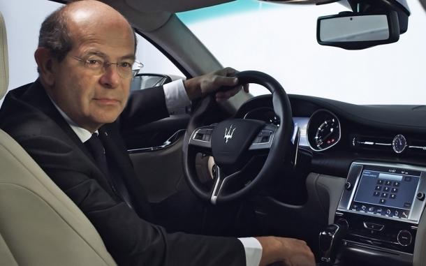 Designer Lorenzo Ramaciotti, who has also created some beautiful Ferraris, taking his creation for a test drive. © Maserati Maserati designer Lorenzo Ramaciotti