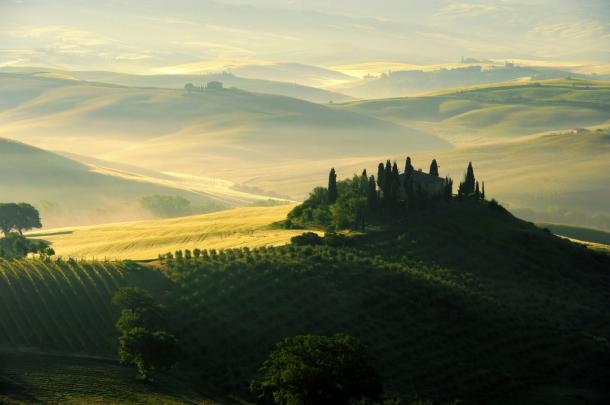 Tuscany's wine country landscape