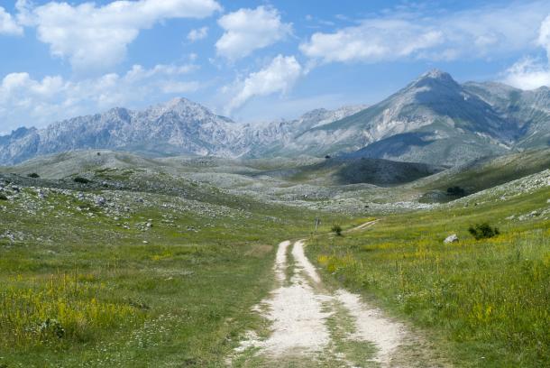 Campo Imperatore mountain meadow in Abruzzo