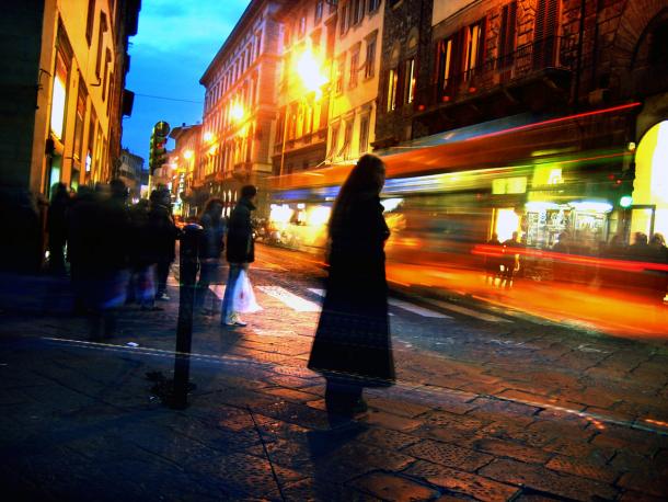 Florence's central shopping districy