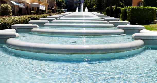 Grand fountain in Aqui Terme spa town