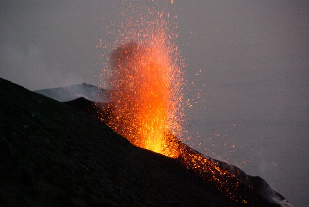 Stromboli volcano, in the Eolian Islands