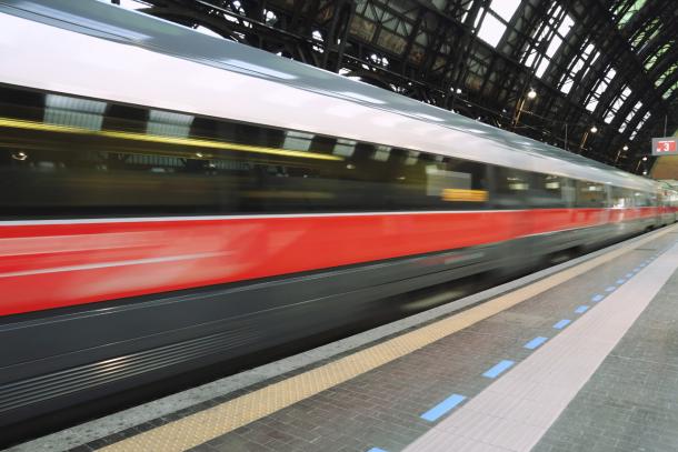 Italian bullet train Freccia Rossa