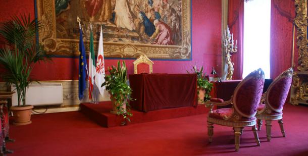 Sala Rossa of Palazzo Vecchio in Florence