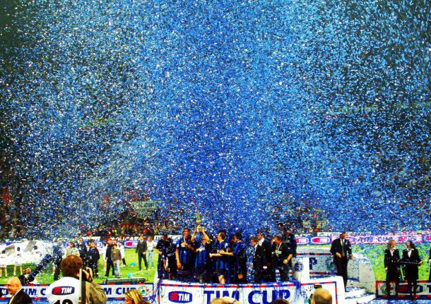 Victory celebration at Italy's soccer cup