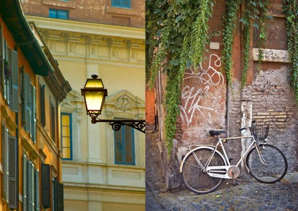 The charm of the ancient cobblestone streets of Trastevere. © Hemera & iStockphoto/Thinkstock Rome Trastevere neighborhood street views