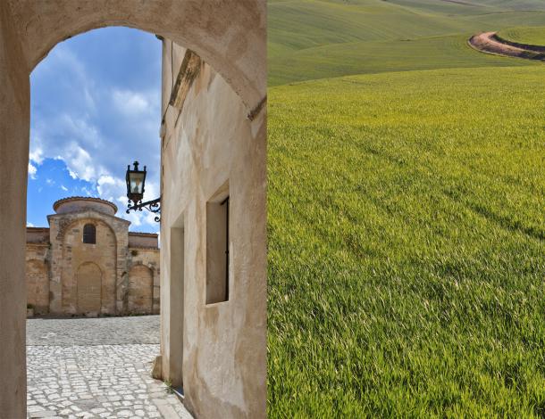 Apulia old town and countryside views